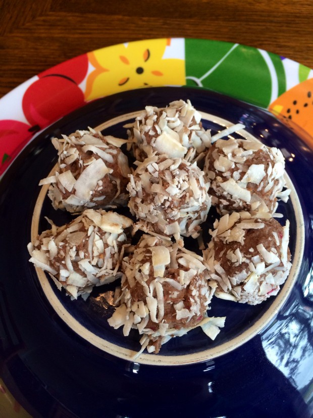 my personal ode to coconut - raspberry protein ball recipe